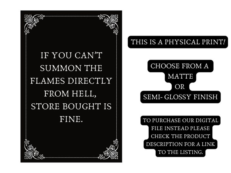 Gothic Decor, Kitchen Wall Art, Witchy Decor, Halloween Decor, Dopamine Decor, Coffee Bar Decor, Wiccan Altar Decor, Dark Humor, Witchy Room image 3