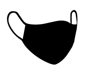 Schwarze Covid Gesichtsmaske Vektor-Datei