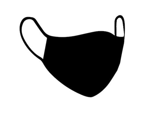 Black Covid Face Mask Vector File