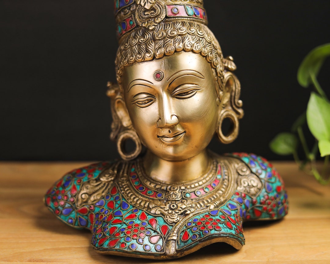 Parvati Ma Statue 28 Cm Goddess Parvati Statue Bust Parvati Etsy