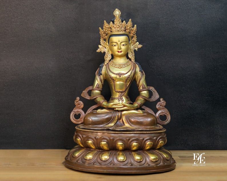 Brass Statue Seven Eyed Tibetan Buddhist Deity White Tara 