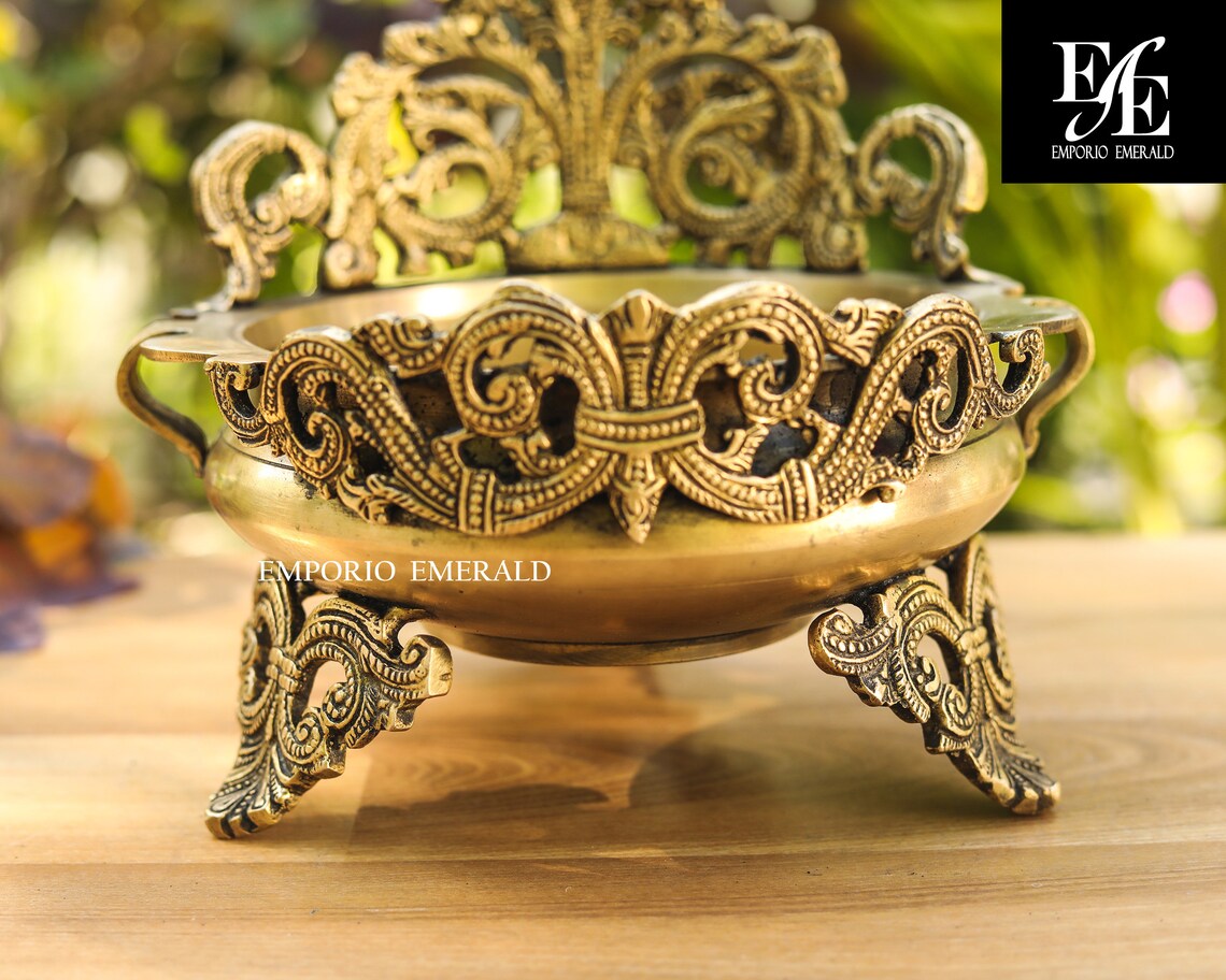 Traditional Brass Urli bowl décor Intricate design Urli For Etsy