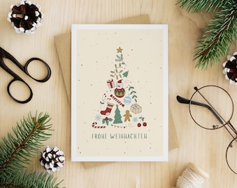 Weihnachtskarte - Designkarte - Geschenkkarte - Kunstdruck - Postkarte