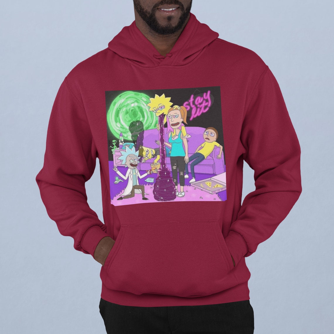Custom hoodie Rick and morty Etsy