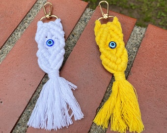 Handmade Macrame Keychain | Boho Party Favors | Fringe Keychain | Small Tassel | Mini Macrame | ASSORTED COLORS AVAILABLE | Gift for Her.