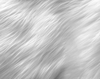 Vintage White Faux Fur Fabric, 60 wide 2+ yards long, 1 thick –  originalwoolydragon