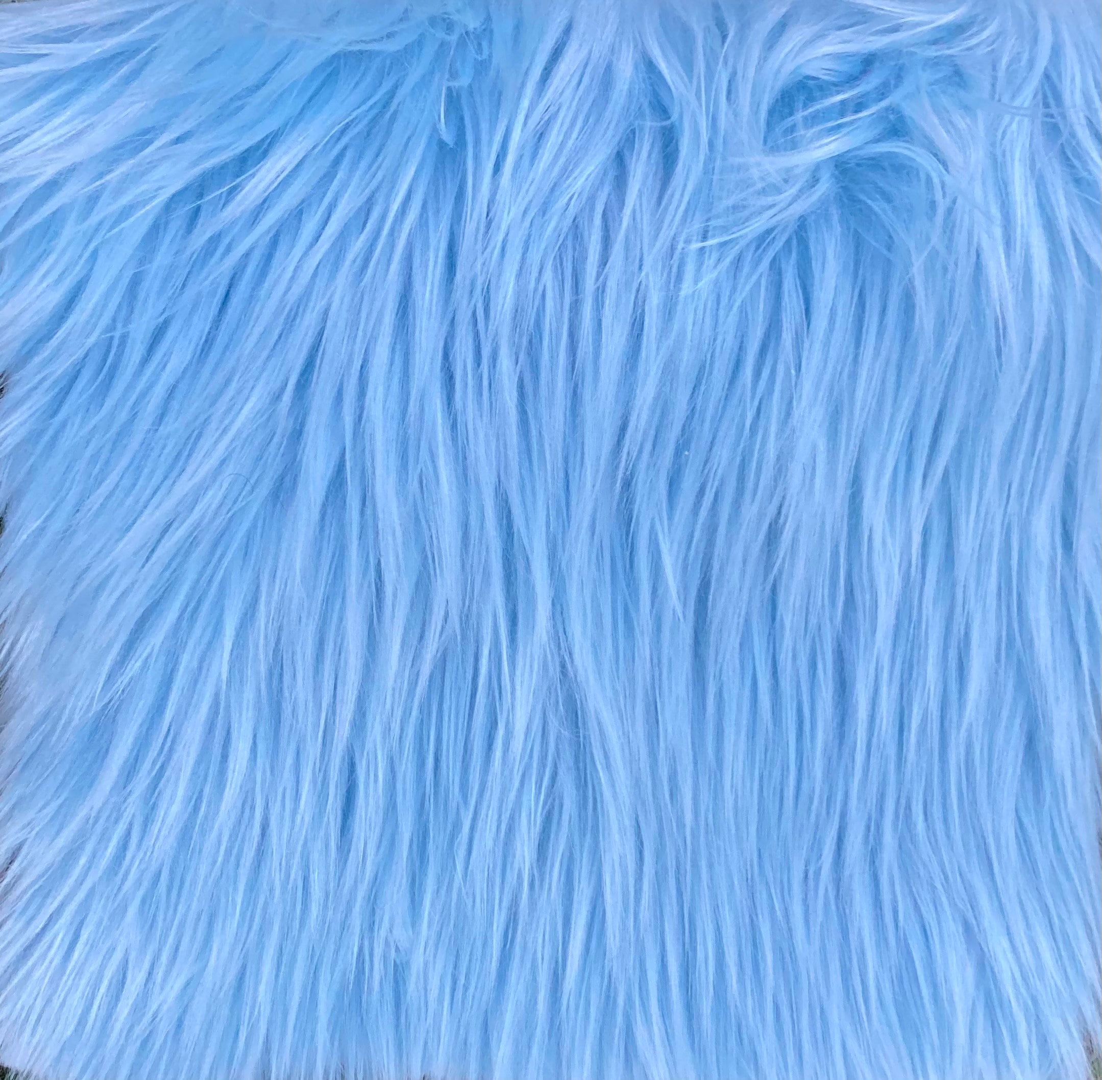 pale blue faux fur
