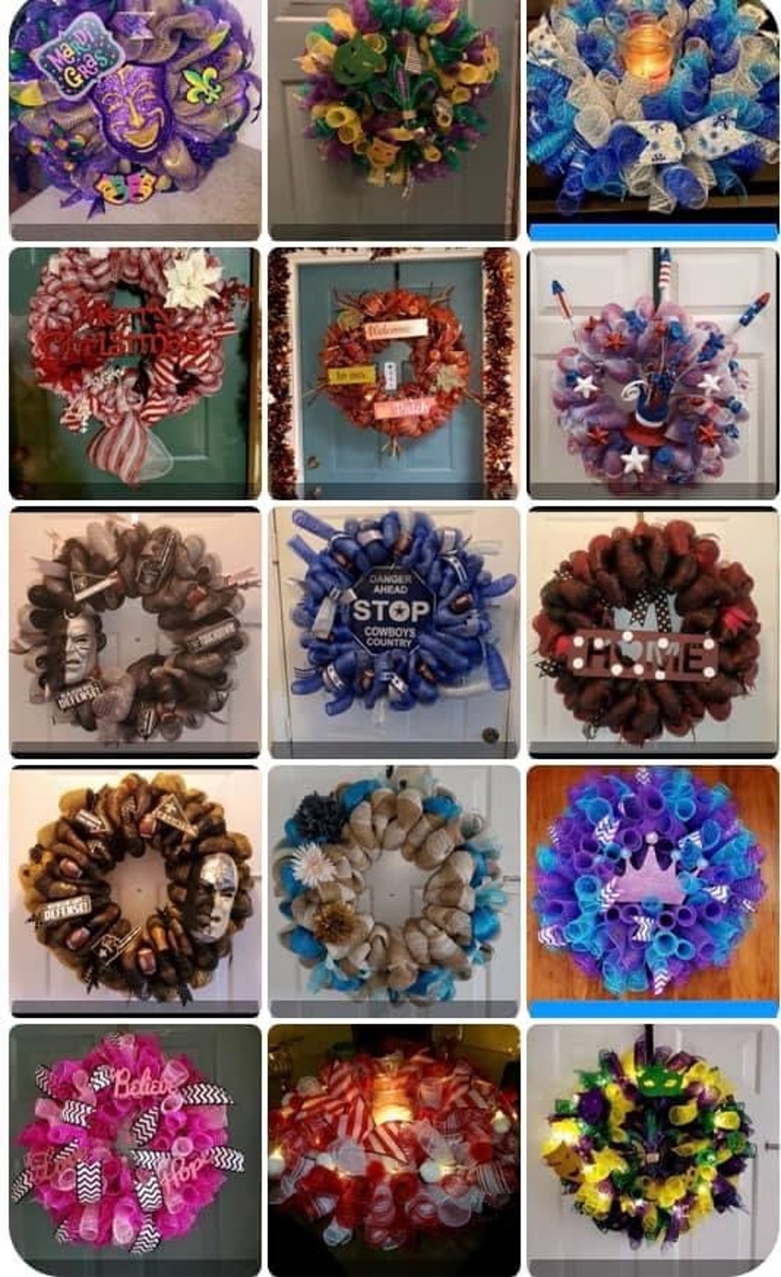 Custom Made Wreaths Etsy