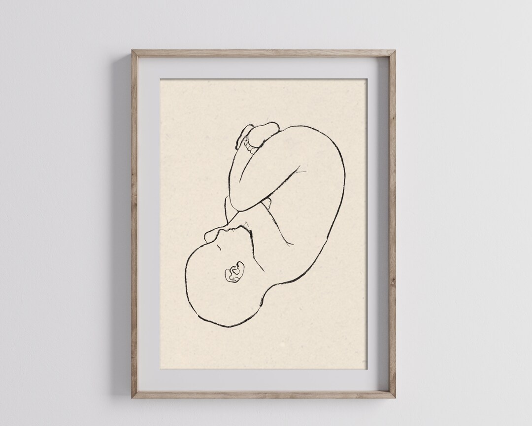 Fetus in Utero Print, Ob/gyn Art Print, Ob/gyn Art, Birth Art, Fetus ...