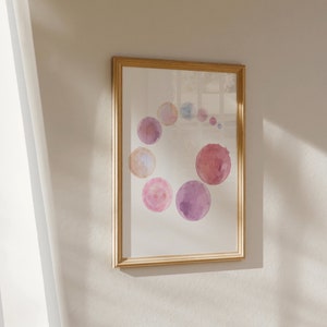 Cervical Dilation Chart Watercolor Art Print (Rose & Pink Tones), Midwife Art, Midwife Gift, Doula Art, Doula Gift, Medical Wall Art