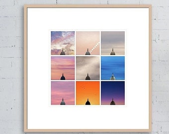 Travel Print Collage, Washington DC Print Set, Capitol Dome Wall Art, Washington DC Photo, Travel Photography Set, Washington DC Collage