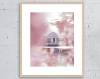 Travel Photo, Spring Flower Photo, Cherry Blossom Print, Pink Flower Print, Washington DC Photo, Cherry Blossom Photo, Washington DC Print