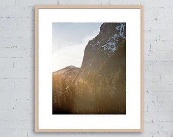 Nature Photography, Yosemite National Park Print, Travel Wall Art, California Print, Mountain Wall Art, Mountain Print, Yosemite Valley Sun