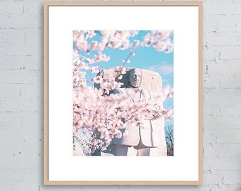 Spring Flower Print, Cherry Blossom Photo, Travel Photography, Cherry Blossom Photo, Washington DC Print, Pink Flower Decor, DC Photography