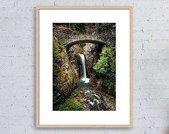 Mt Rainier National Park Print, Pacific Northwest Wall Art, Christine Falls Photo, National Park Print, National Park Wall Art, Washington