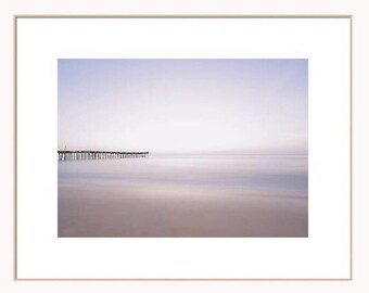 Beach Photography, Virginia Beach Pier Print, Coastal Wall Art, Coastal Print, Sunrise Ocean Photo, Beach House Wall Art, Beach Home Decor