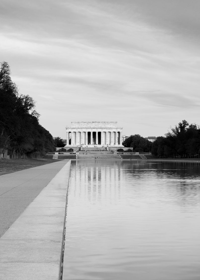 Black and White Washington DC Print Lincoln Memorial Photo | Etsy