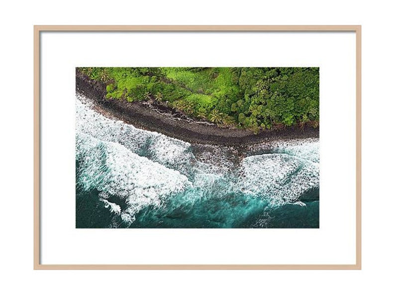 Hawaii Ocean Print, Hawaiian Photo, Travel Photography, Hawaii Wall Art, Tropical Ocean Print, Kohala Kona Coast, Hawaiian Rainforest Print image 1