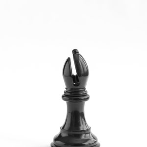 Black and White Chess Piece Print, Game Room Wall Art, Chess Wall Decor, Game Room Prints, Bishop Wall Art, Game Room Photo, Man Cave Print image 2