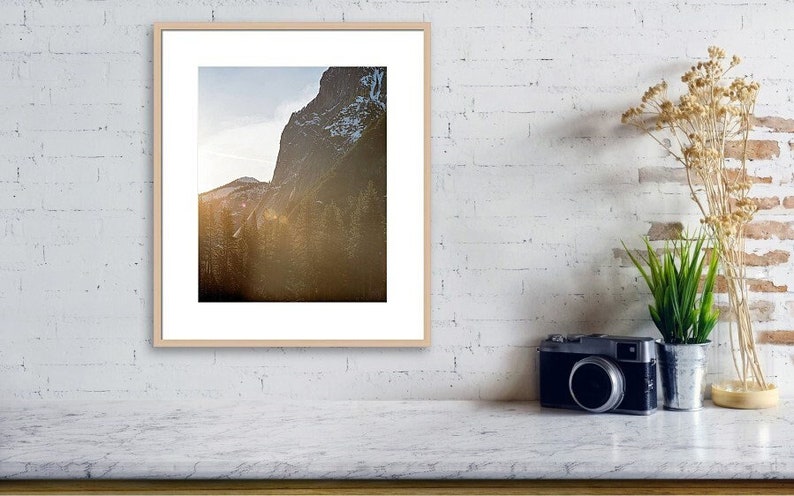 Nature Photography, Yosemite National Park Print, Travel Wall Art, California Print, Mountain Wall Art, Mountain Print, Yosemite Valley Sun image 1