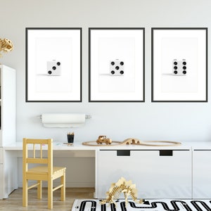 Game Room Decor, Dice Wall Art, Number 5, Dice Print, Board Game Print, Sports Football Jersey Number Print, Anniversary Number, Play Room image 4