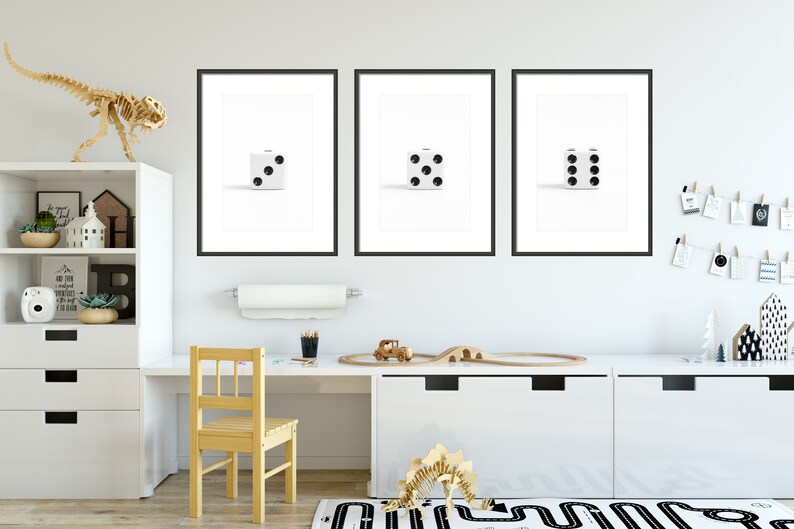 Game Room Decor, Dice Wall Art, Number 5, Dice Print, Board Game Print, Sports Football Jersey Number Print, Anniversary Number, Play Room image 4