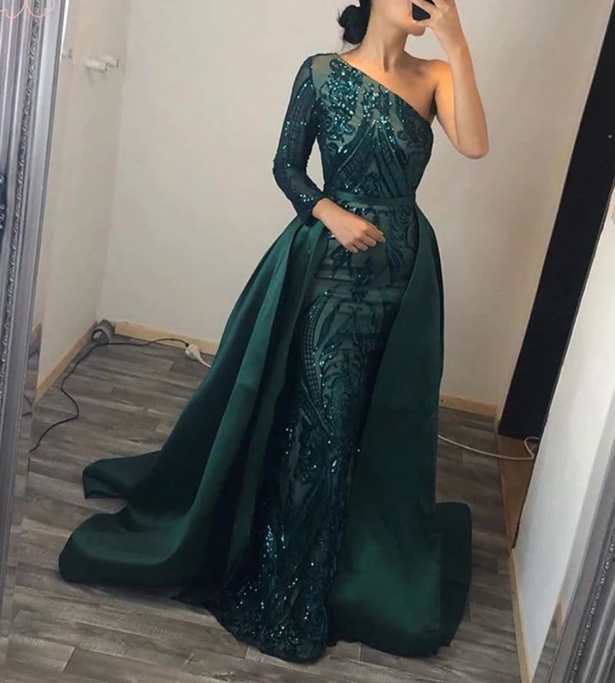 Long Sleeve Mermaid Prom Dress 