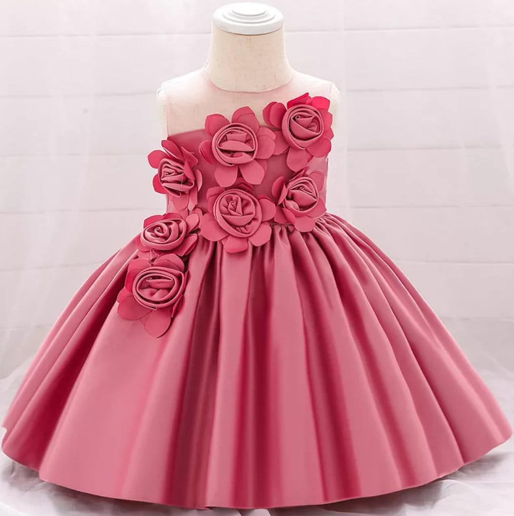 Floral Applique Baby Dress Etsy