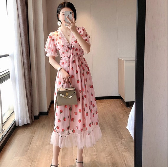The Strawberry Dress | Etsy