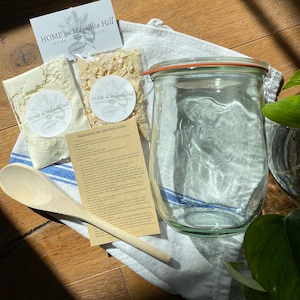 Beginners Sourdough Starter Kits in Weck Jar: Classic or Gluten Free Dehydrated Sourdough Starter Sourdough Starter Mentorship Included image 1