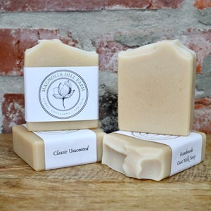 Classic Unscented Artisan Goat Milk Soap: All-Natural, Handmade