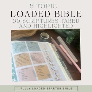 Custom Loaded Bible | Handmade Christian Gift for Her | Personalized Scripture Study Bible /Prayer Bible| Custom Handcrafted Annotated bible