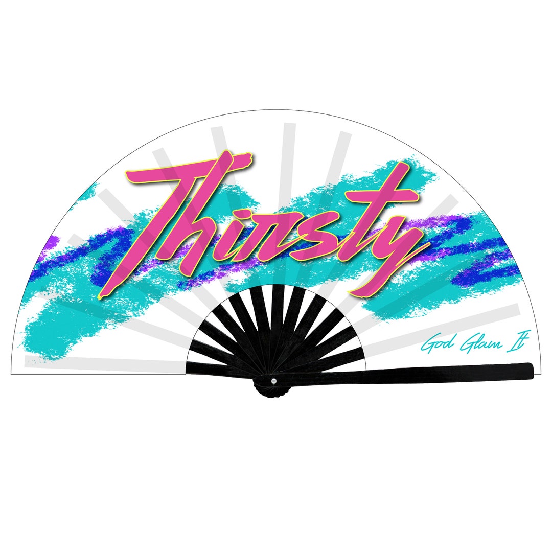Thirsty Hand Fan Etsy