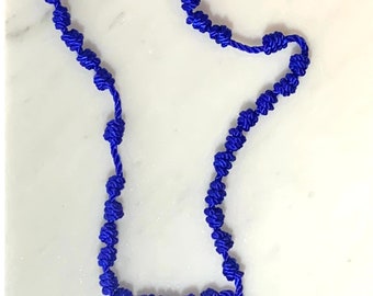 Handmade Knotted Nylon Twine Rosary Necklace