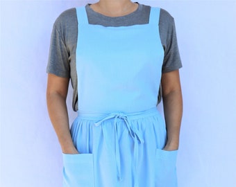 Linen Apron  with two front pockets ,Made with Linen Rayon ,Kitchen Apron ,Gift for Holiday