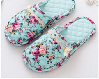 Padded cotton Slippers, Indoor Slippers, Washable, Room Slippers, Warm and Anti-slip