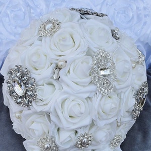 White Cascading Real Touch Bouquet | | bridal bouquet | bridal flower | bridesmaids bouquet | toss bouquet | brides bouquet | luxury bouquet