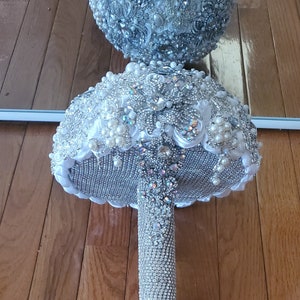 Full Blinged Silver Brooch Bouquet | crystal bouquet | jewelry bouquet | broach bouquet | rhinestone bouquet | silver bridal bouquet