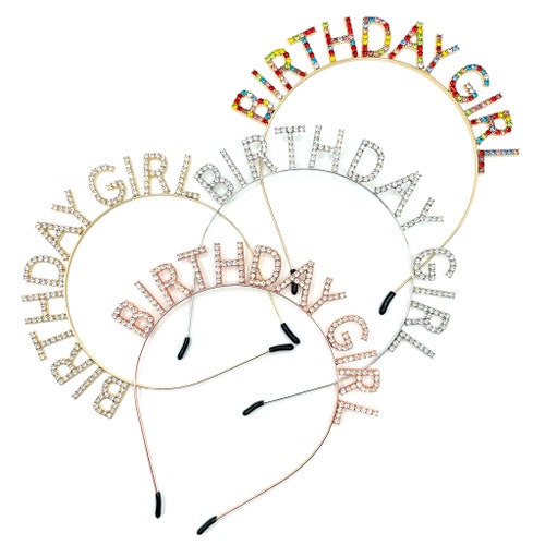 Rhinestone Birthday Girl Headband Birthday Girl Headband Etsy