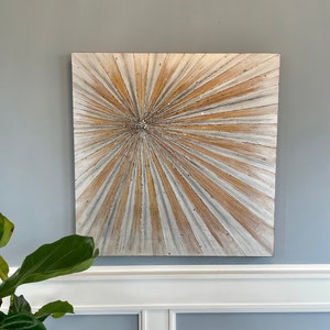 Sparkling 3D Metallic Canvas Wall Art Glitter Abstract Wall Art Painting Gold and Silver Glam Wall Decor Modern Shimmering Texture Art