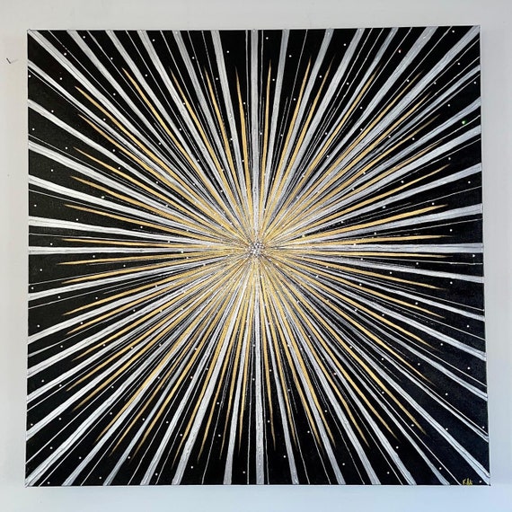Swarovski Crystal 3D Art Abstract Wall Art Gold Silver Rose Gold