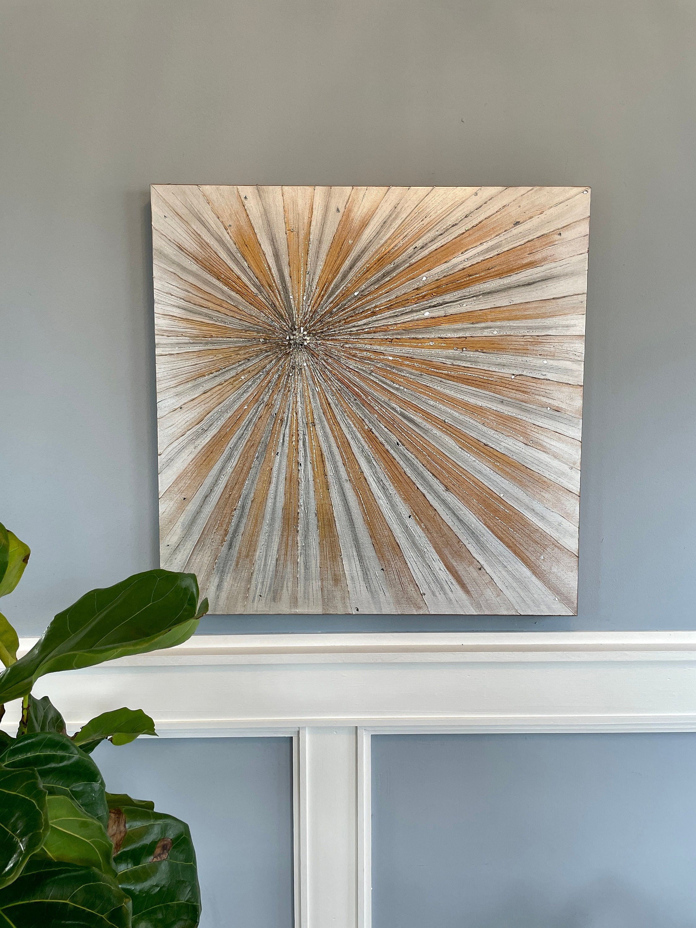 Sparkle Wall Art Gold and Silver Painting Modern Wall Art Etsy
