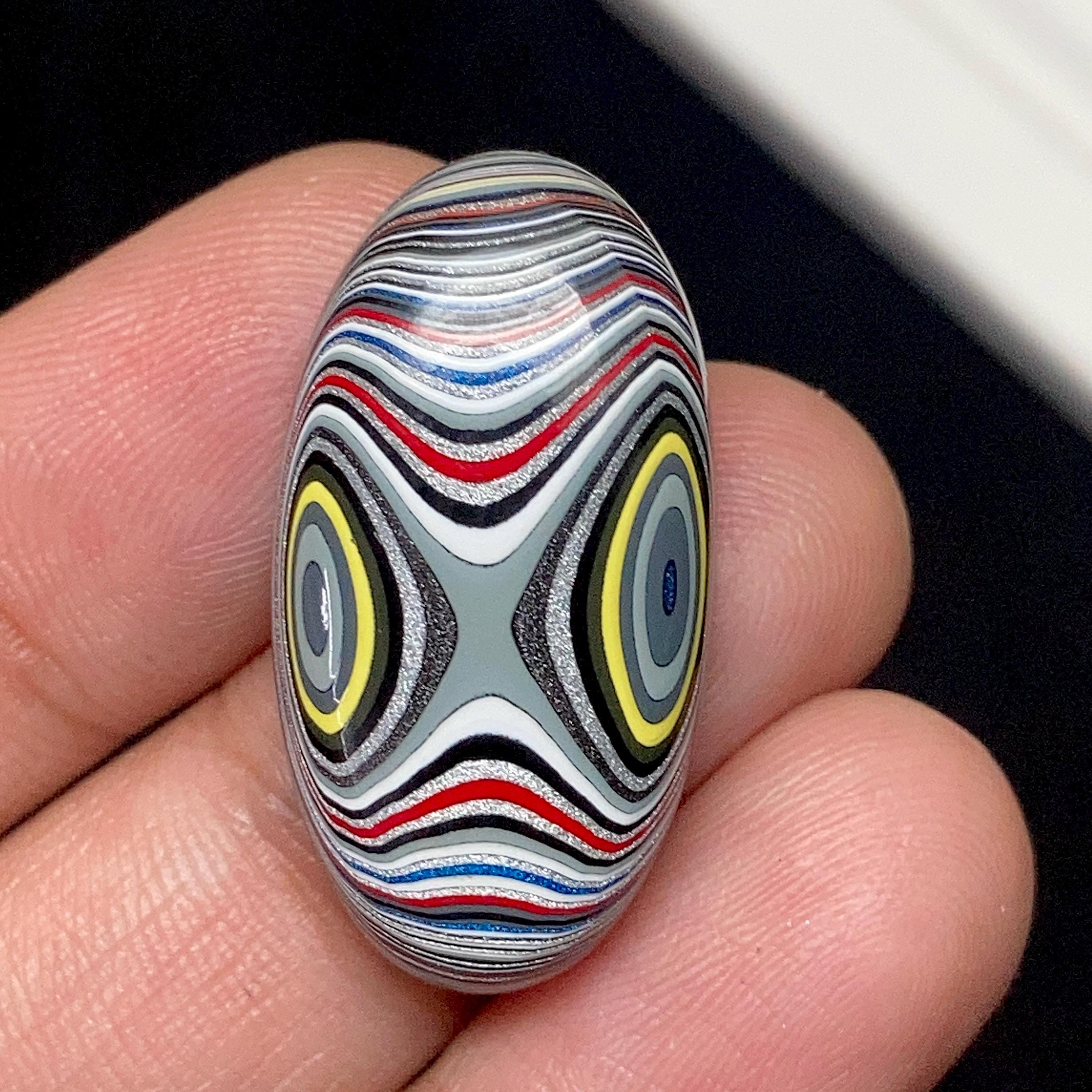 フォーダイト宝石 27x15x6mm、天然デトライトアゲート 10.15カラット