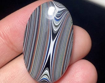 フォーダイト宝石 24x22x6mm、天然層状デトライト瑪瑙 14.55カラット