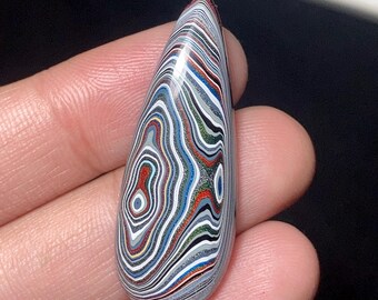 フォーダイト宝石 24x22x6mm、天然層状デトライト瑪瑙 14.55カラット