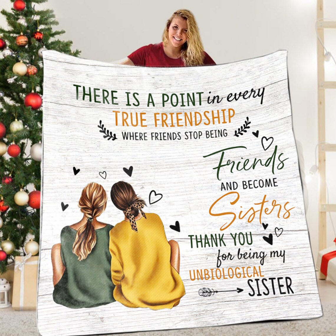 True Friendship Blanket Blanket Ladder Winter Merchandise Etsy