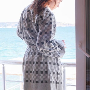 Turkish cotton unisex bathrobe, dressing gown, Kimono robe, Bathrobe for woman & for man, Wedding robe, Gift her, gift him, christmas gift