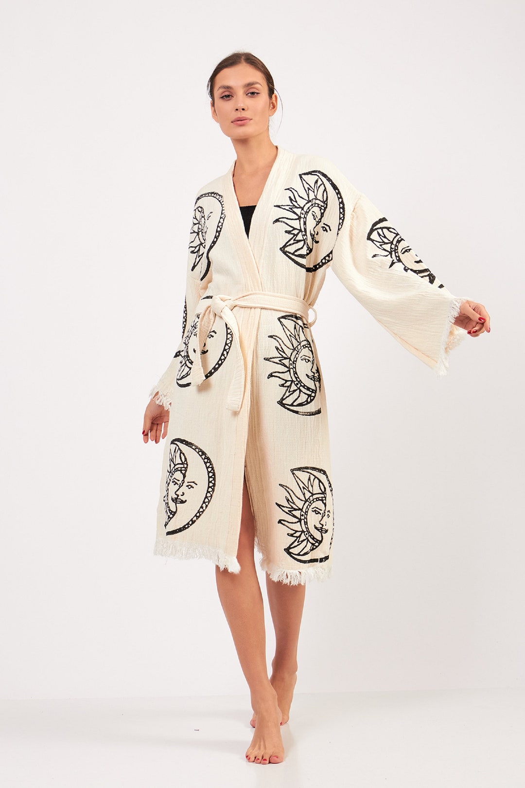 Mirjam™ |Maxi Strandjurk met Abstract Gezichtsprint - Evo