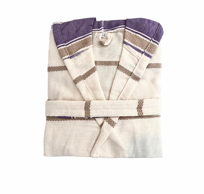 Blue Nile Mills Tinsel Turkish Cotton Kimono Terry Bath Robe – Unisex Adult, Lightweight & Belted