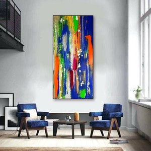 Color Me Bliss 1, Bold Abstract Art, Blue and Orange Abstract Art, Black Art, African Art, African American Art, Atlanta Artist, Erika Loney